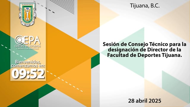 Sesión de Consejo Técnico para la Designación de Director de la Fac. de Deportes Tijuana