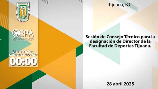 Sesión de Consejo Técnico para Designación de Terna de Aspirantes a Director de la Fac. de Deportes Tijuana.