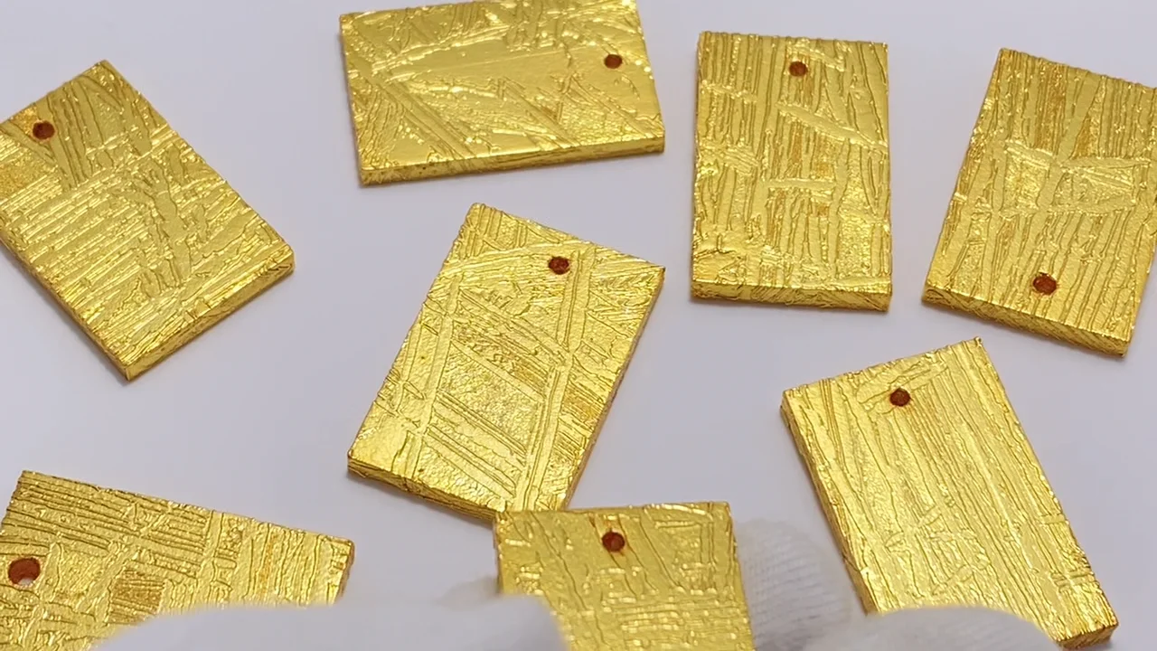 動画】メテオライト(アルタイ隕石) 穴あきレクタングル27×17mm