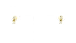 Diamond Two-Stone Flat-Back Drop Earrings in 14kt Yellow Gold