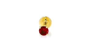 Garnet Flat-Back Earrings in 14kt Yellow Gold