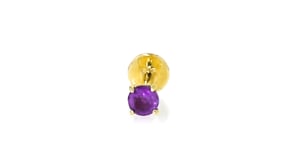 Amethyst Flat-Back Earrings in 14kt Yellow Gold