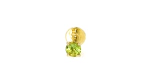 Peridot Flat-Back Earrings in 14kt Yellow Gold