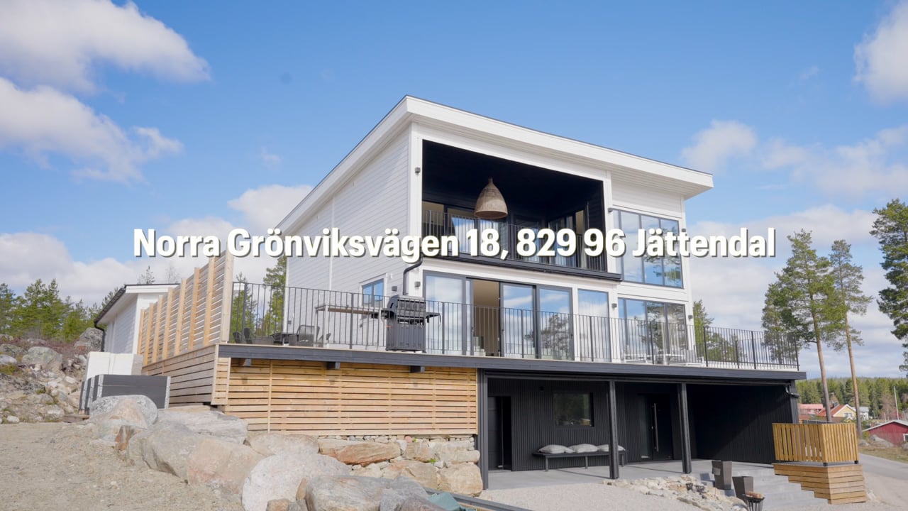 6 rum Villa på Norra Grönviksvägen 18 Mellanfjärden Nordanstigs kommun - video