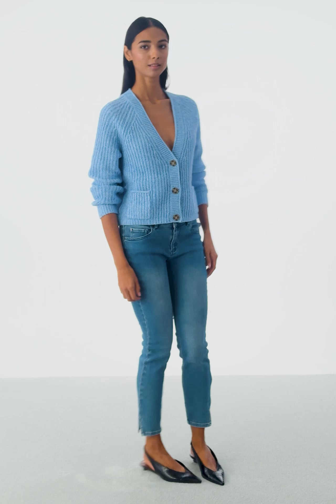 Bargiee HEARTH BUTTON KNIT BLUE ブルー 2010681267-
