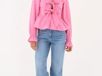 Pink top with bows & peplum | My Jewellery