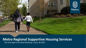 Supportive Housing Services Oversight Committee meeting, April 28, 2025 on Vimeo