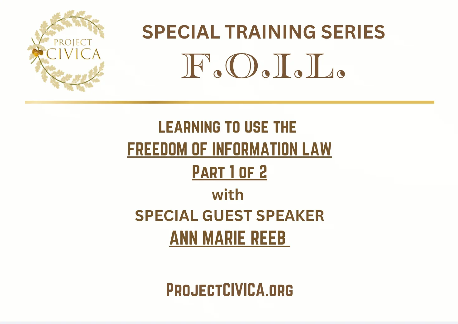 FOIL Training (Part 1) - Project Civica