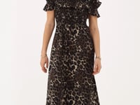 Leopard maxi dress with ruffles | My Jewellery