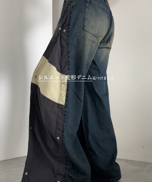 セール】【UNISEX/3サイズ展開】リバースコンビデニム（デニム