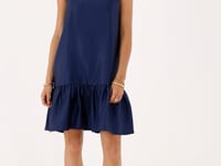 Dark blue halter dress in satin look | My Jewellery