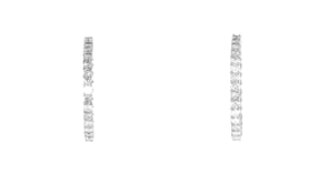 2.00 ct. t.w. Diamond Inside-Outside Hoop Earrings in Sterling Silver