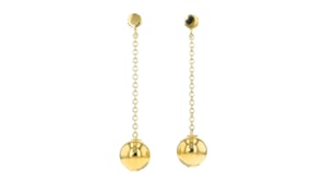 Italian 18kt Gold Over Sterling Bead Drop Earrings