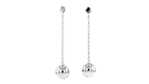 Italian Sterling Silver Bead Drop Earrings