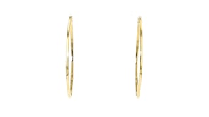 Italian 14kt Yellow Gold Marquise-Shaped Hoop Earrings