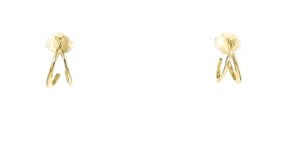 Italian 10kt Yellow Gold Split C-Hoop Earrings