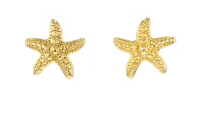 Italian 18kt Gold Over Sterling Starfish Earrings