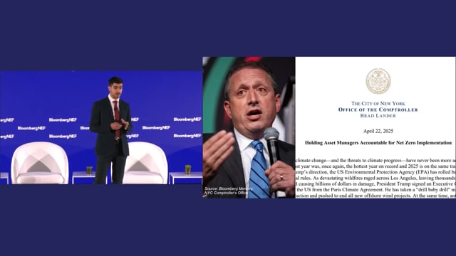 Watch "<h3>BNEF Talk: Counting the Dollars - How Companies Stand to Win and Lose</h3>
Tifenn Brandily, Head of Transition Risk & Alignment Research, BloombergNEF"