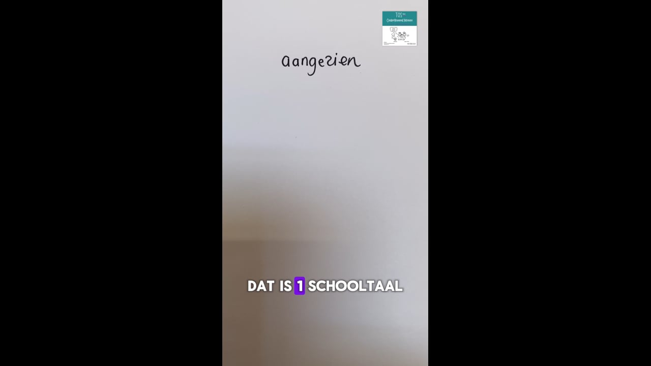 Aangezien - schooltaalwoord