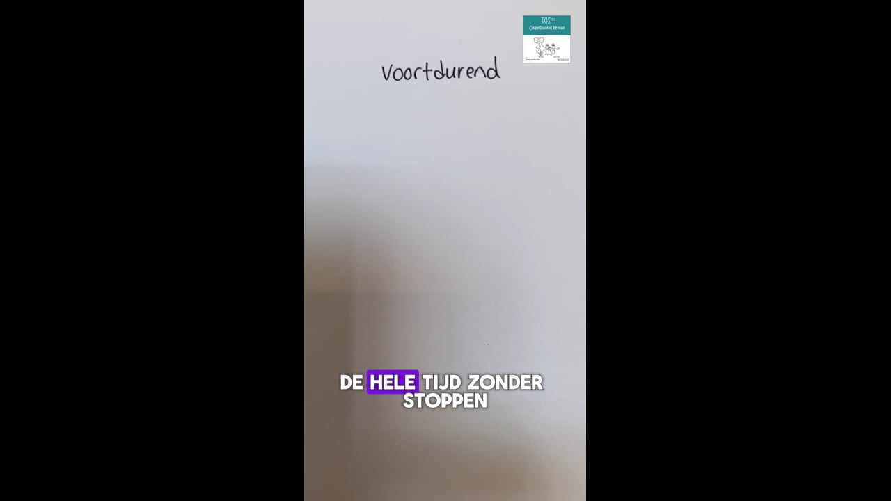Voortdurend - schooltaalwoord