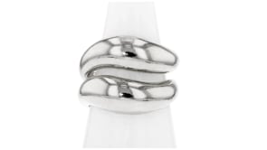 Sterling Silver Jewelry Set: Two Sculptural Rings