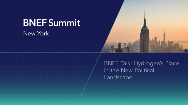 Watch "<h3>BNEF Talk: Hydrogen’s Place in the New Political Landscape</h3>
Payal Kaur, Analyst, Hydrogen, BloombergNEF"