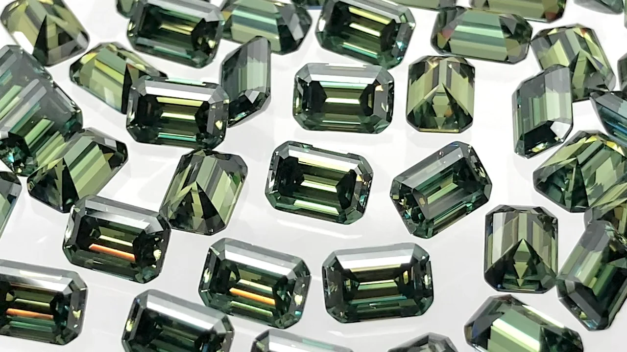 モアサナイト AAA ルース レクタングルファセットカット6×4mm