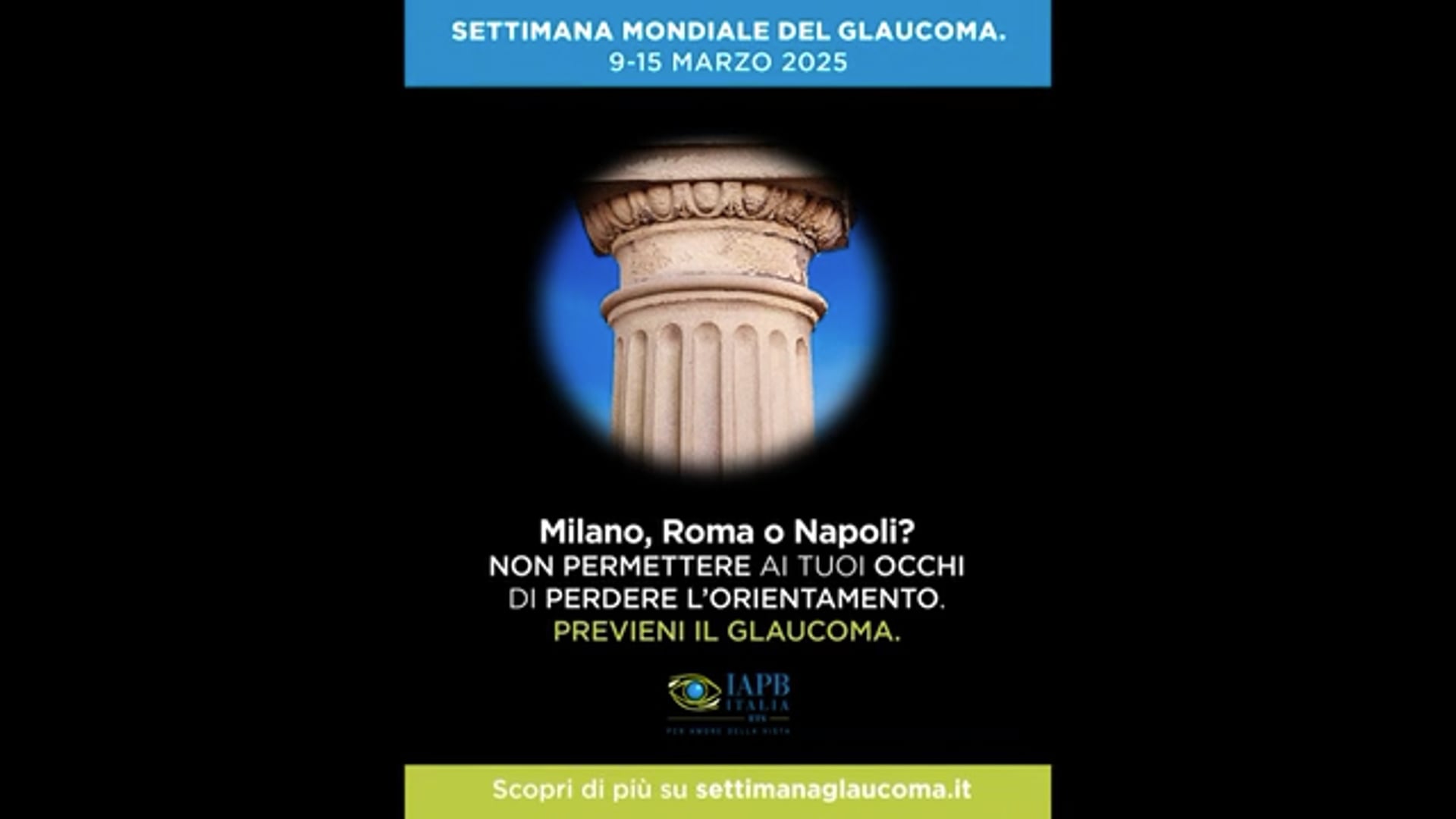 Settimana Mondiale del Glaucoma dal 9 al 15 marzo