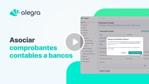 Asociar comprobantes contables a bancos