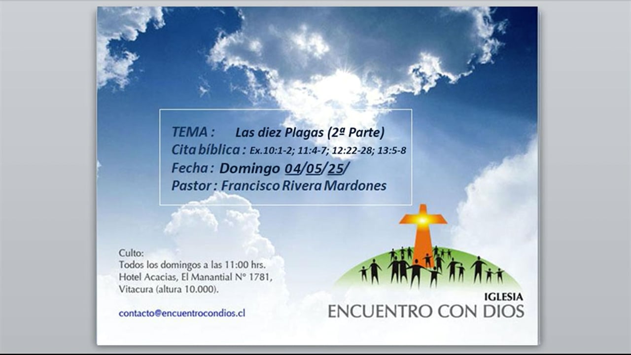 Las diez Plagas (2ª Parte). Pastor Francisco J. Rivera Mardones.