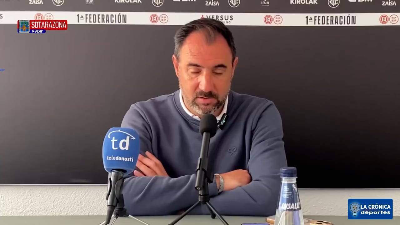 JUANMA BARRERO (Entrenador Tarazona) Real Unión 1-0 SD Tarazona / J35 - 1ª RFEF / Fuente: SD Tarazona
