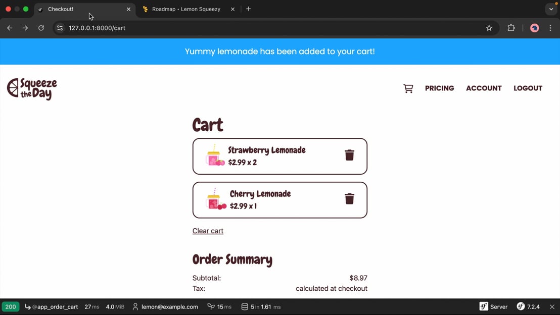 Multiple Products Purchase > Lemon Squeezy Payment Processor | SymfonyCasts