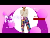 Jacee All-over print women wide-leg pants