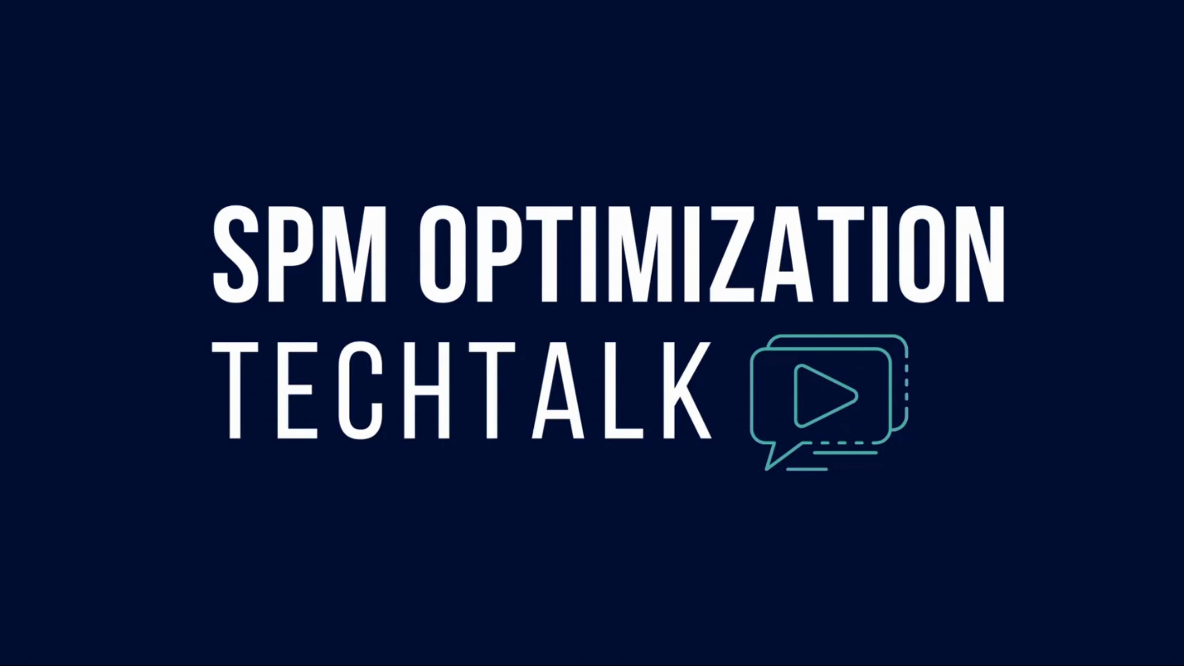 SPM Optimization TechTalk | Videos & Movies on Vimeo