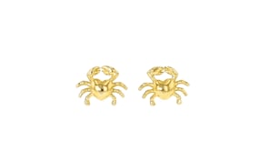Italian 14kt Yellow Gold Crab Stud Earrings