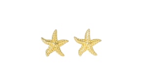 Italian 14kt Yellow Gold Starfish Stud Earrings