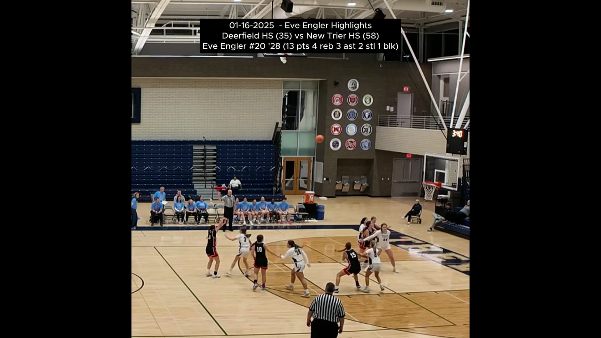 2025-01-16 NEW TRIER - EVE ENGLER 13 pts (2 3's) 4 reb 3 ast 2 stl 1 blk