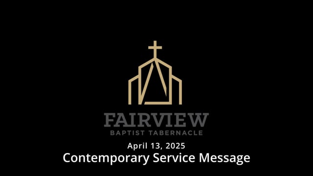 April 13, 2025 - Contemporary Service Message
