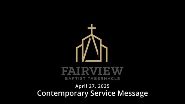 April 27, 2025 - Contemporary Service Message