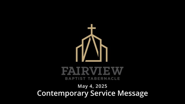 May 4, 2025 - Contemporary Service Message