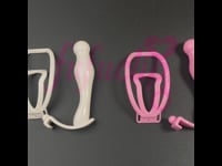 FUFU CLIP SISSY CHASTITY PINK ANAL PLUG