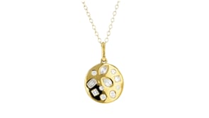 .50 ct. t.w. Lab-Grown Diamond Disc Pendant Necklace in 18kt Gold Over Sterling