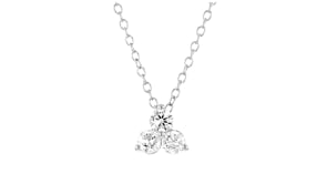 .50 ct. t.w. Lab-Grown Diamond Three-Stone Pendant Necklace in Sterling Silver