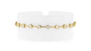 2.00 ct. t.w. Bezel-Set Lab-Grown Diamond Station Bracelet in 14kt Yellow Gold