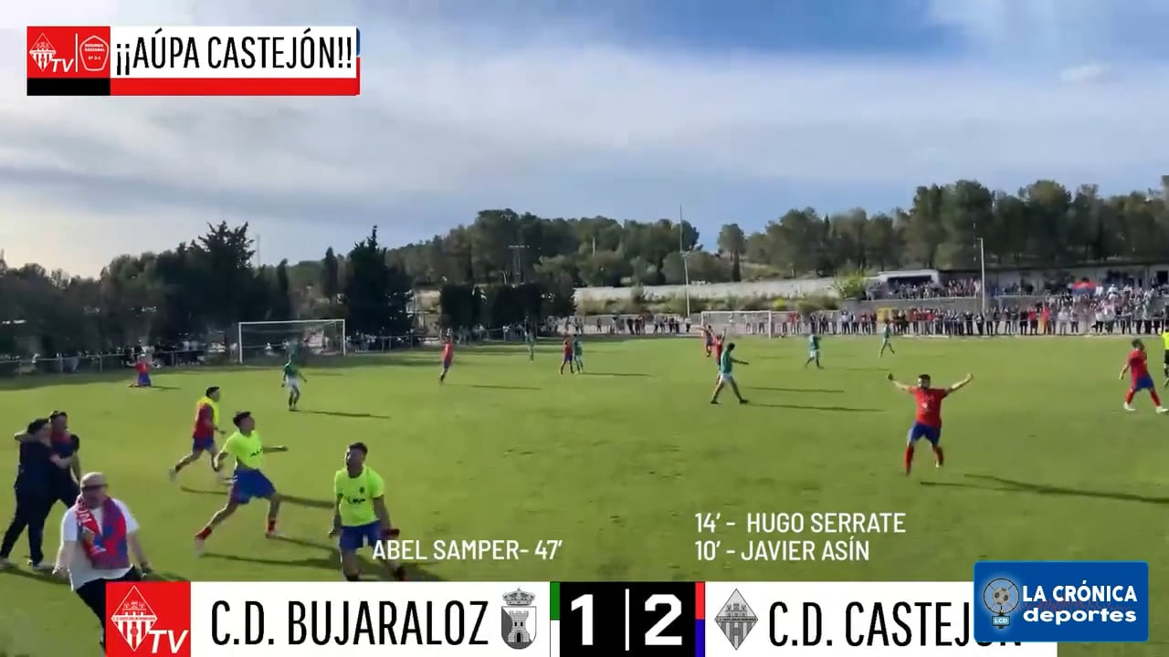 (RESUMEN Y GOLES, EL CASTEJÓN JUGARÁ POR EL ASCENSO A 1ª) CD Bujaraloz 1-2 Castejón de Monegros / Jor. 26 / 2ª Regional Gr 2-1