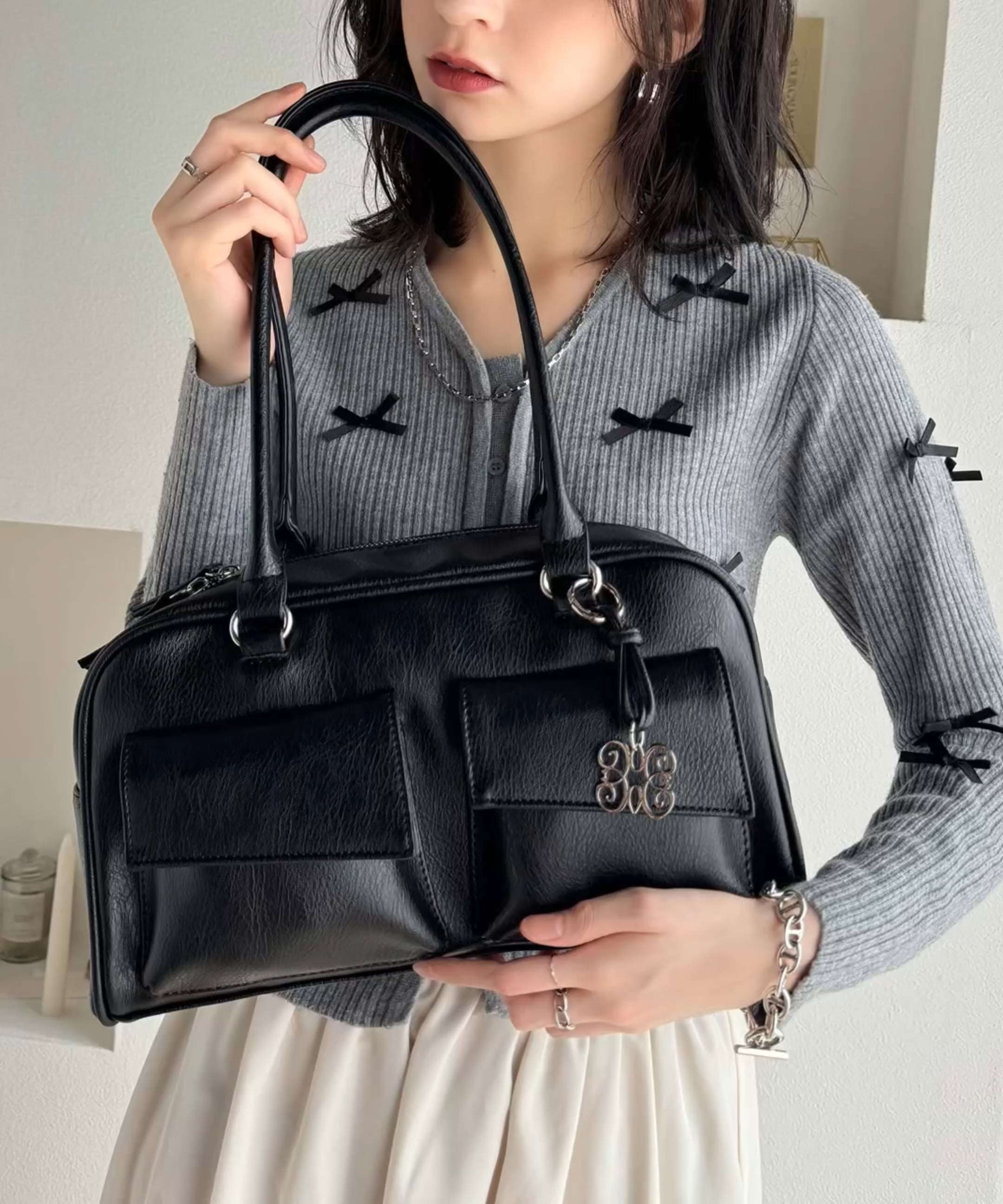 mily bilet】理想の一品♪チャーム付きショルダーバッグ
