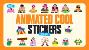 Animated Cool Stickers Set, an Emoji Icon by Prosymbols (Thumbnail 4 of 4)