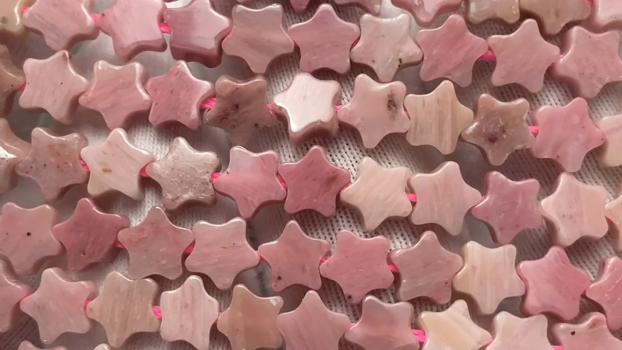 シリシャスシスト（ピーモンタイト） スター(星)6×6mm 1連｜天然石