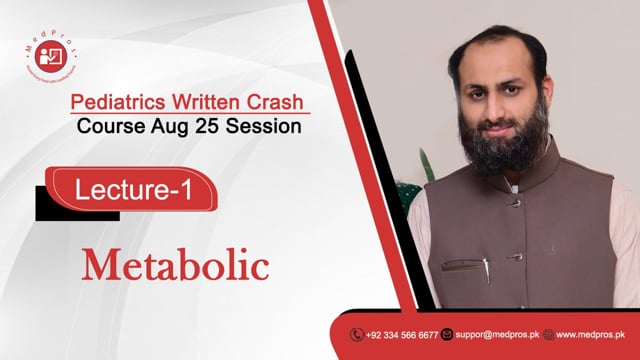 Dr Taimoor Khalil || Lecture-1 || Metabolic