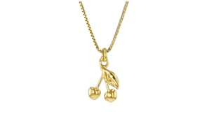 Italian 18kt Gold Vermeil Cherry Necklace
